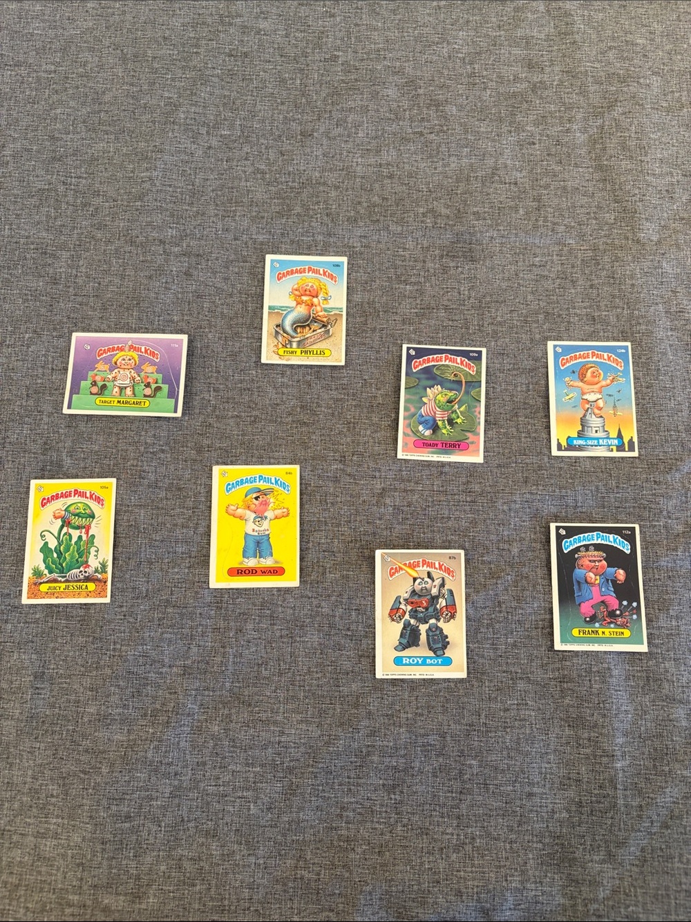 1986 garbage pail kids original series 3. Lot of 8 GPK stickers Roy Bot